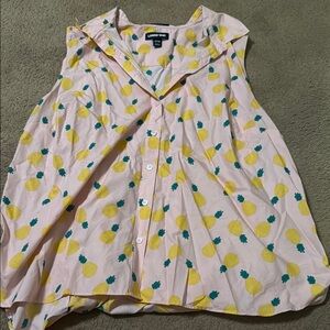 Land’s End Boxy Notched Collar Blouse